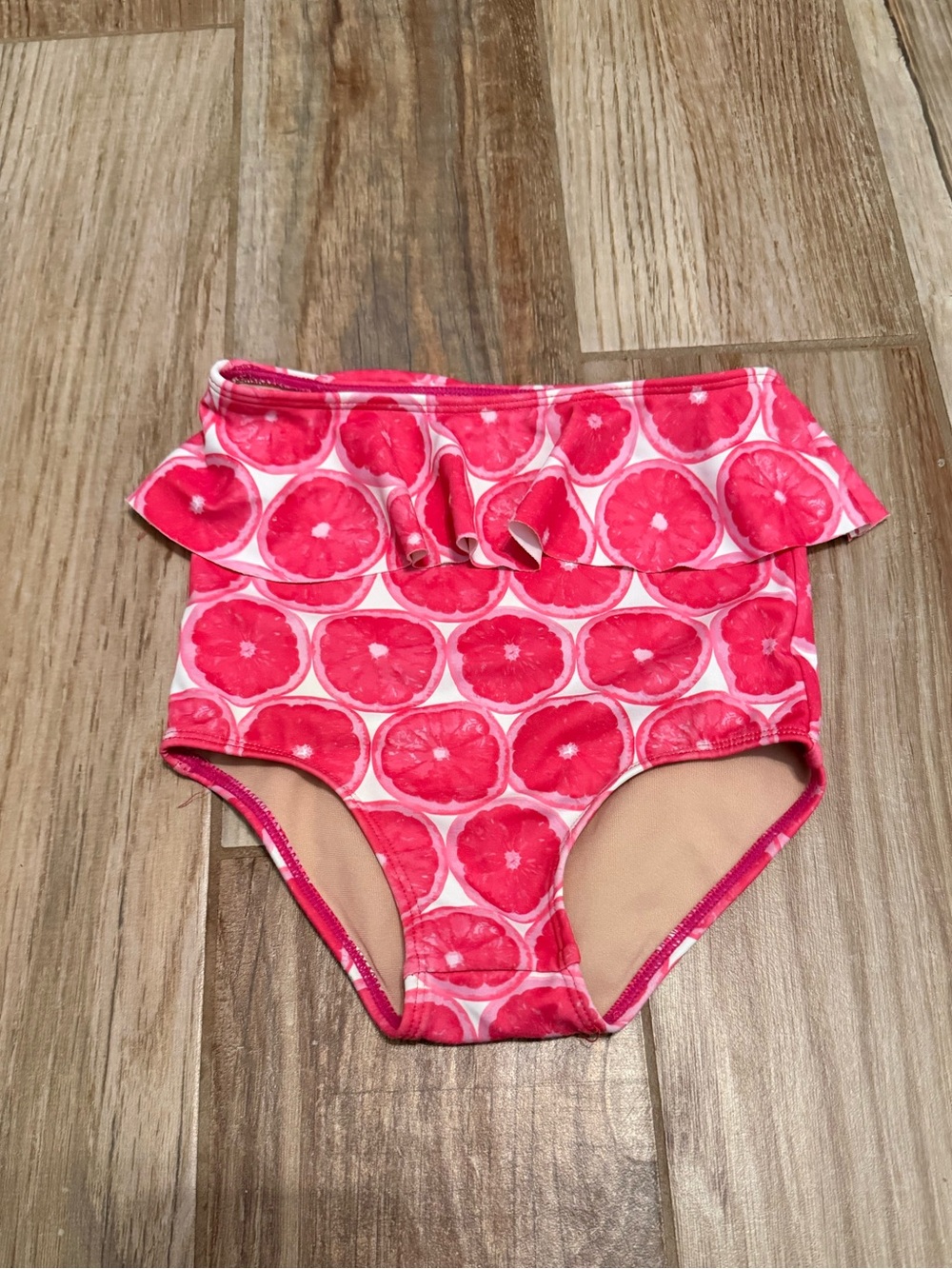 Kortni Jeane Mini Grapefruit Peplum Swim Bottoms